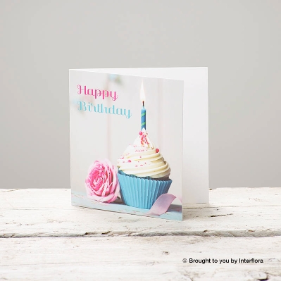 Happy Birthday Cupcake Greetings Card