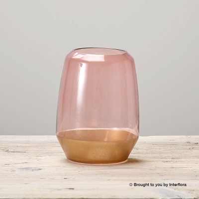 Rose Pink Glass Vase