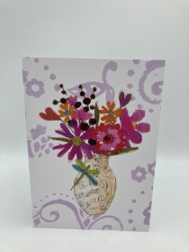 Flower Vase Greetings Card