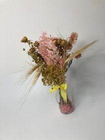 Pink Mini Dried Flower Arrangement
